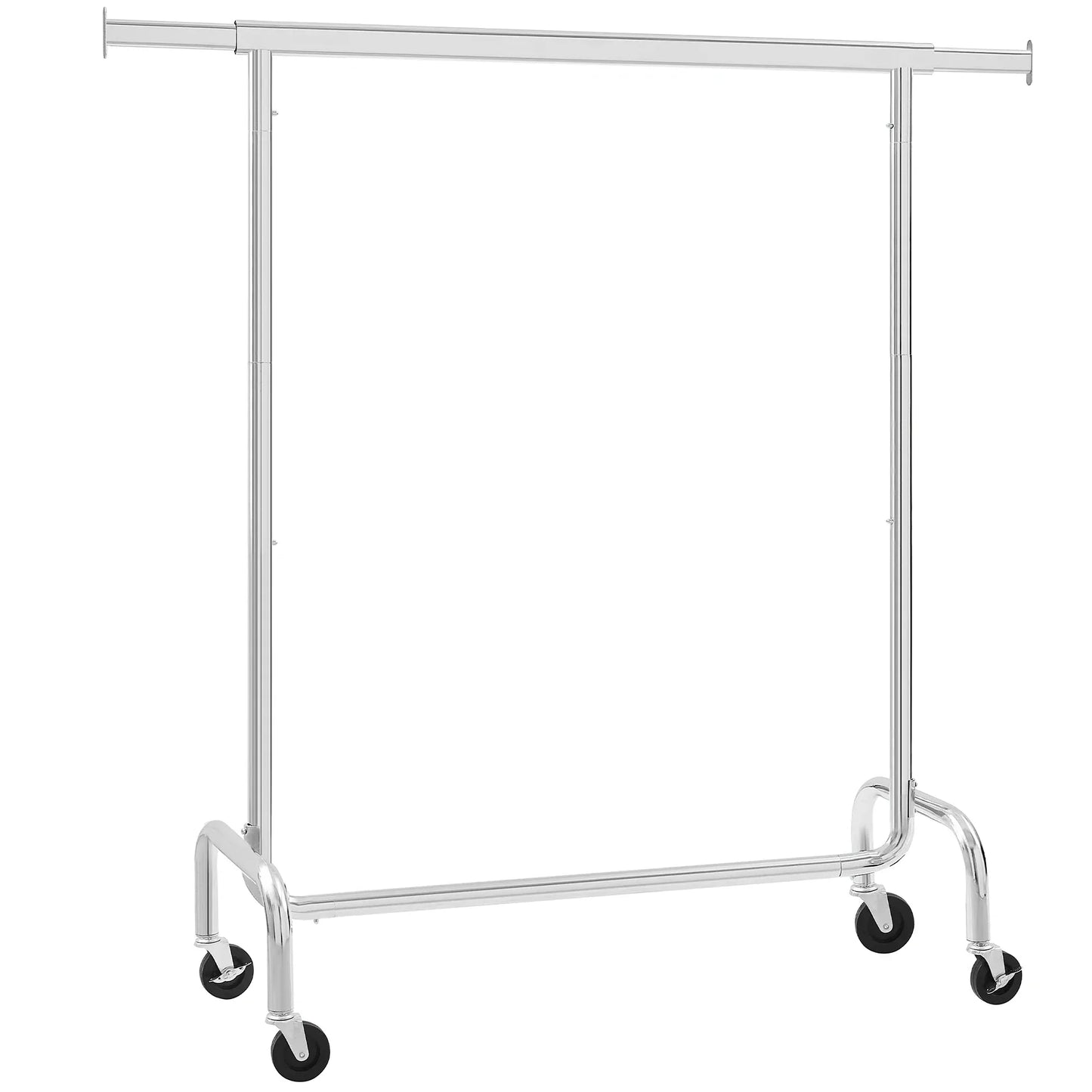 Portant vêtement roulette - Maximisez votre espace de rangement avec praticité Argent