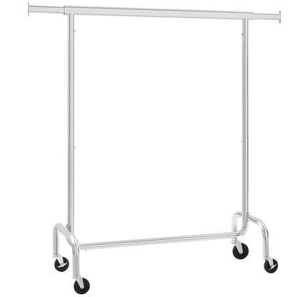 Portant vêtement roulette - Maximisez votre espace de rangement avec praticité Argent