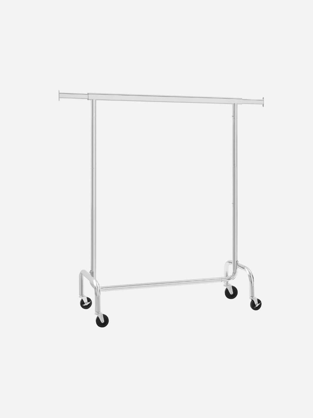 Portant vêtement roulette - Maximisez votre espace de rangement avec praticité Argent