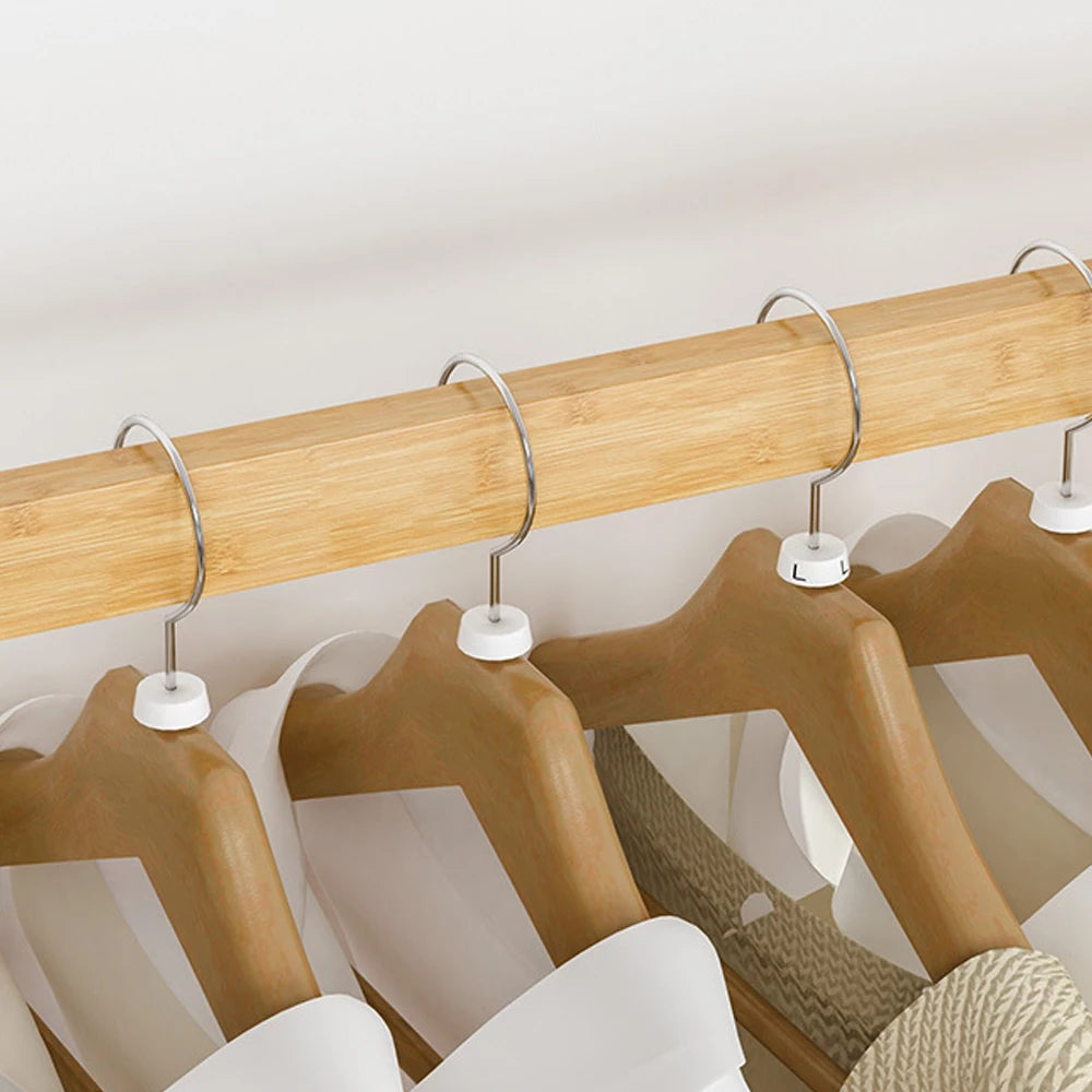 Portant vêtements bambou double barres - Parez votre dressing avec style et fonctionnalité - Aéraly