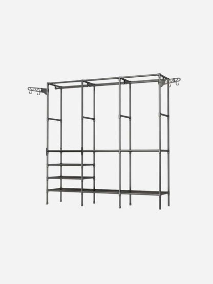 Portant double rangée crochets manteaux et chaussures