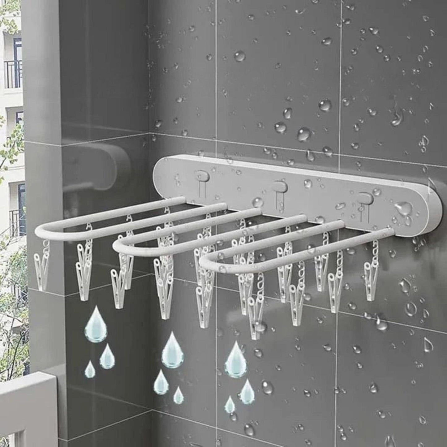 Porte-Chaussettes mural salle bain - Solution de rangement mural pour sous-vêtements