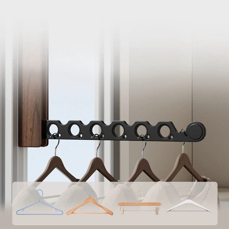 Porte cintre mural bois design & rabattable