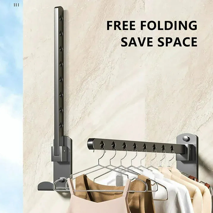 Porte cintre mural pliable en acier - Aeraly