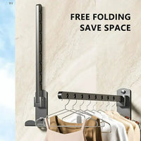 Porte cintre mural pliable en acier - Aeraly