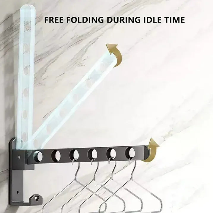 Porte cintre mural pliable en acier - Aeraly