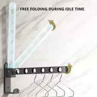 Porte cintre mural pliable en acier - Aeraly