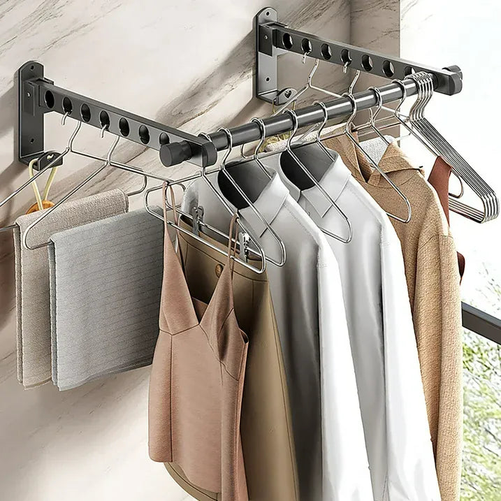 Porte cintre mural pliable en acier - Aeraly