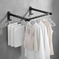 Porte cintre mural pliable en acier - Aeraly