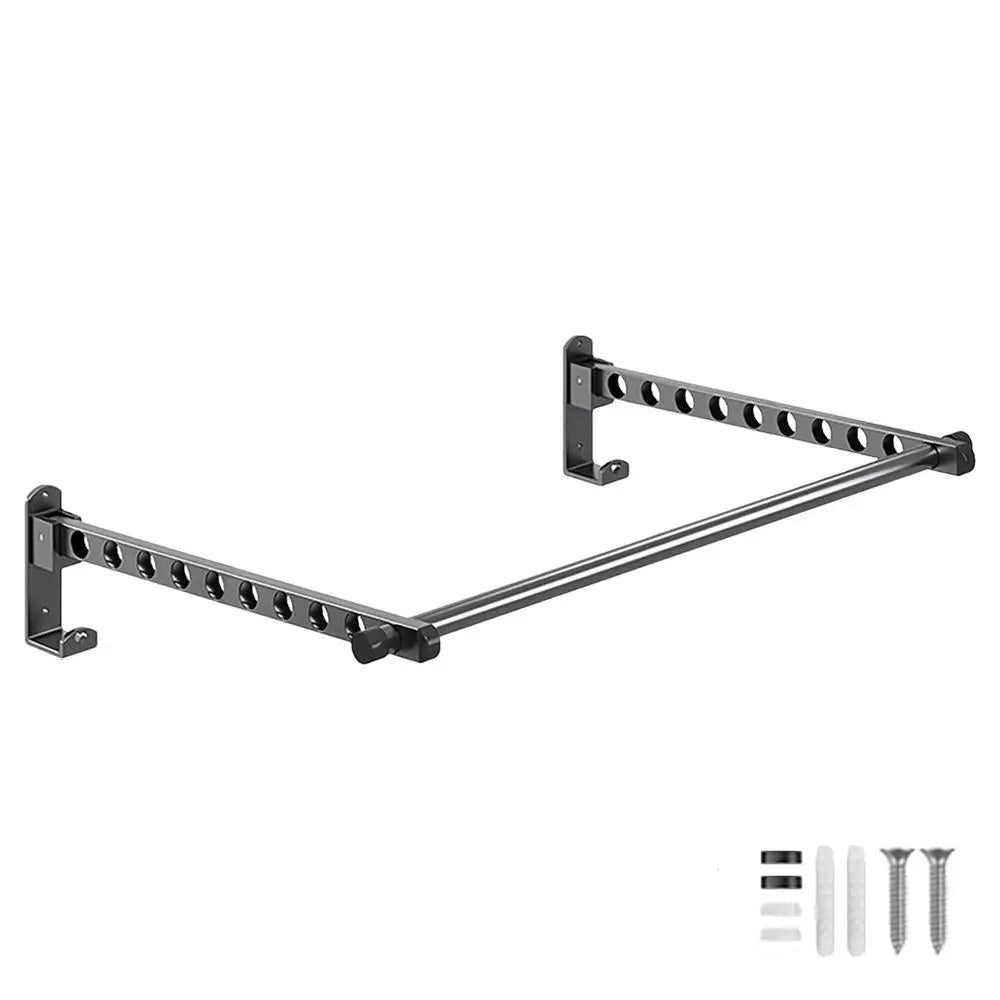 Porte cintre mural pliable en acier - Aéraly