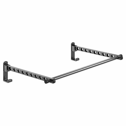 Porte cintre mural pliable en acier Noir