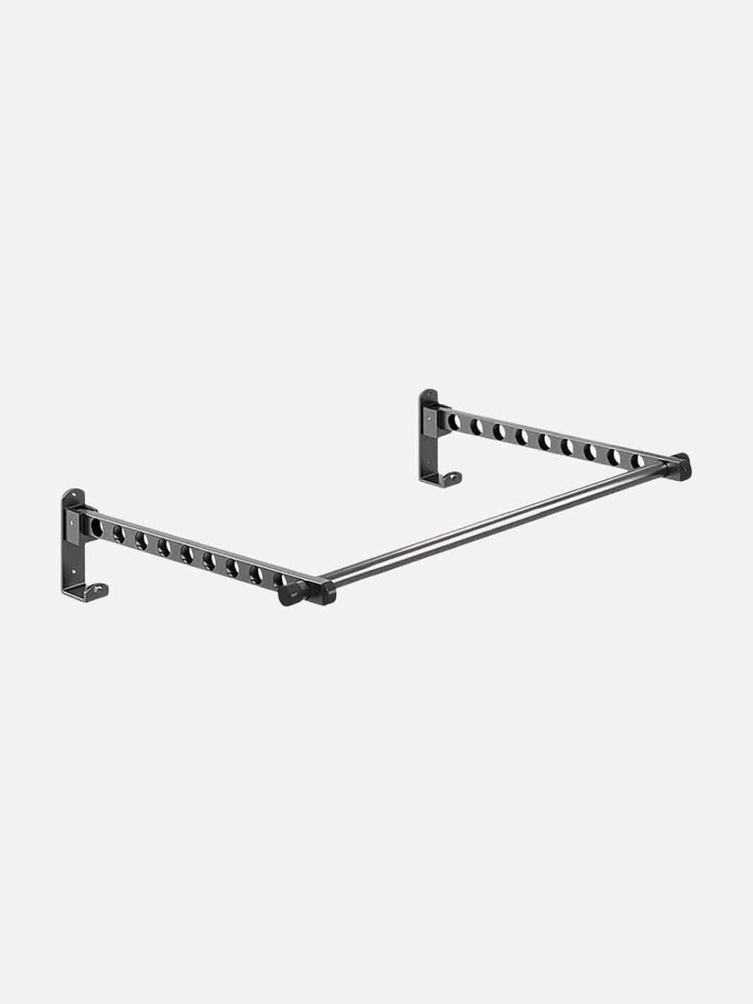 Porte cintre mural pliable en acier Noir