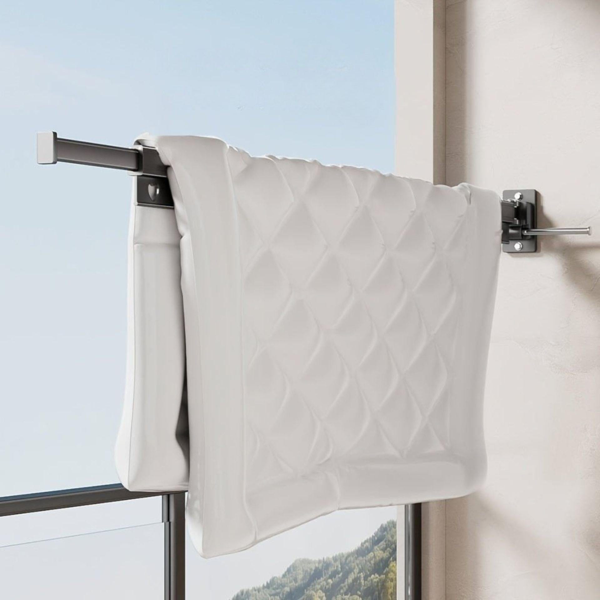 Porte cintre mural pliable pivotant - Rangement pratique et efficace