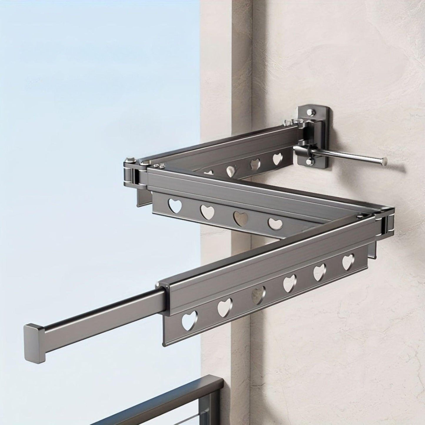 Porte cintre mural pliable pivotant - Rangement pratique et efficace