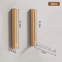 Porte-cintres mural bois pliable – rangement vêtements élégant - Aeraly