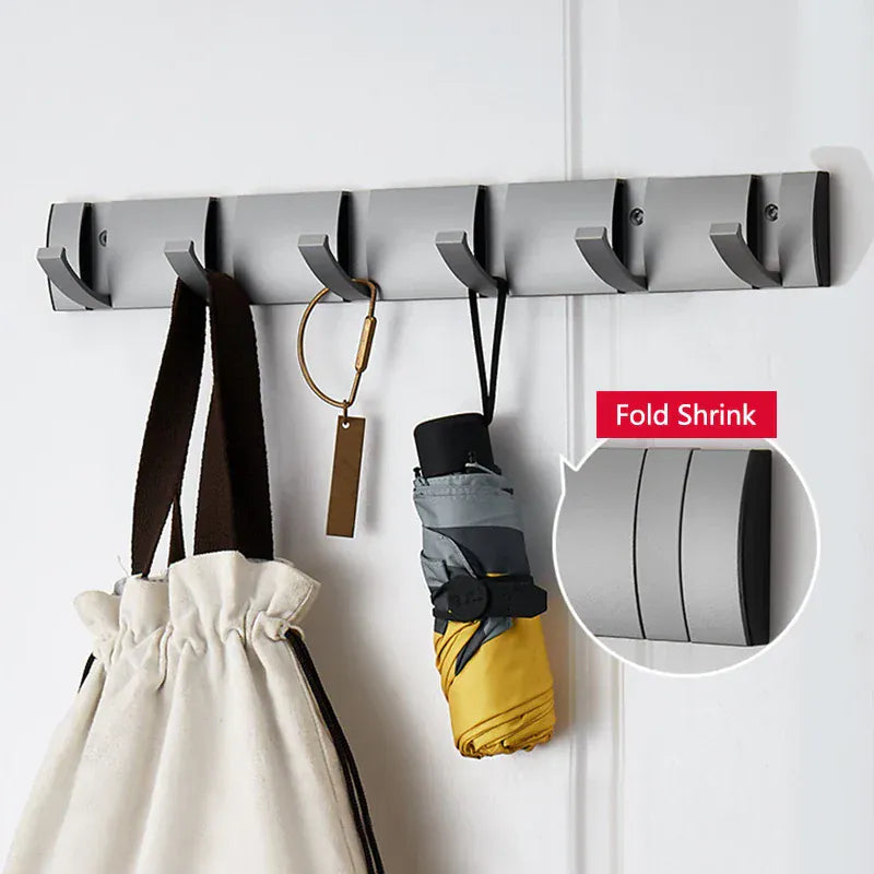 Porte manteau à crochets muraux sans perçage, pliants et design