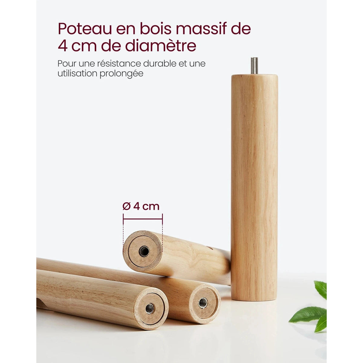 Porte manteau arbre en bois d’hévéa – design naturel et stable - Aéraly