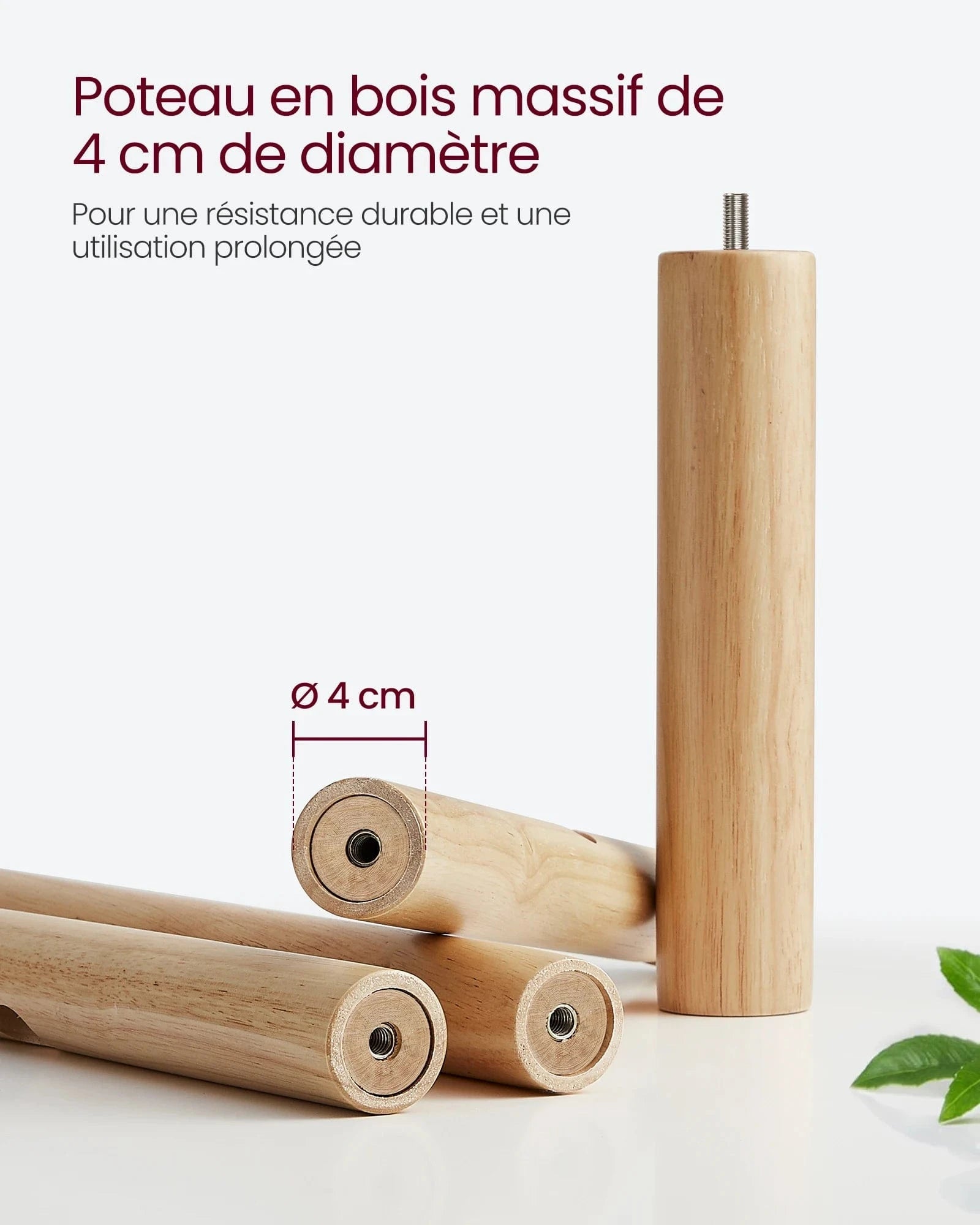 Porte manteau arbre en bois d’hévéa – design naturel et stable