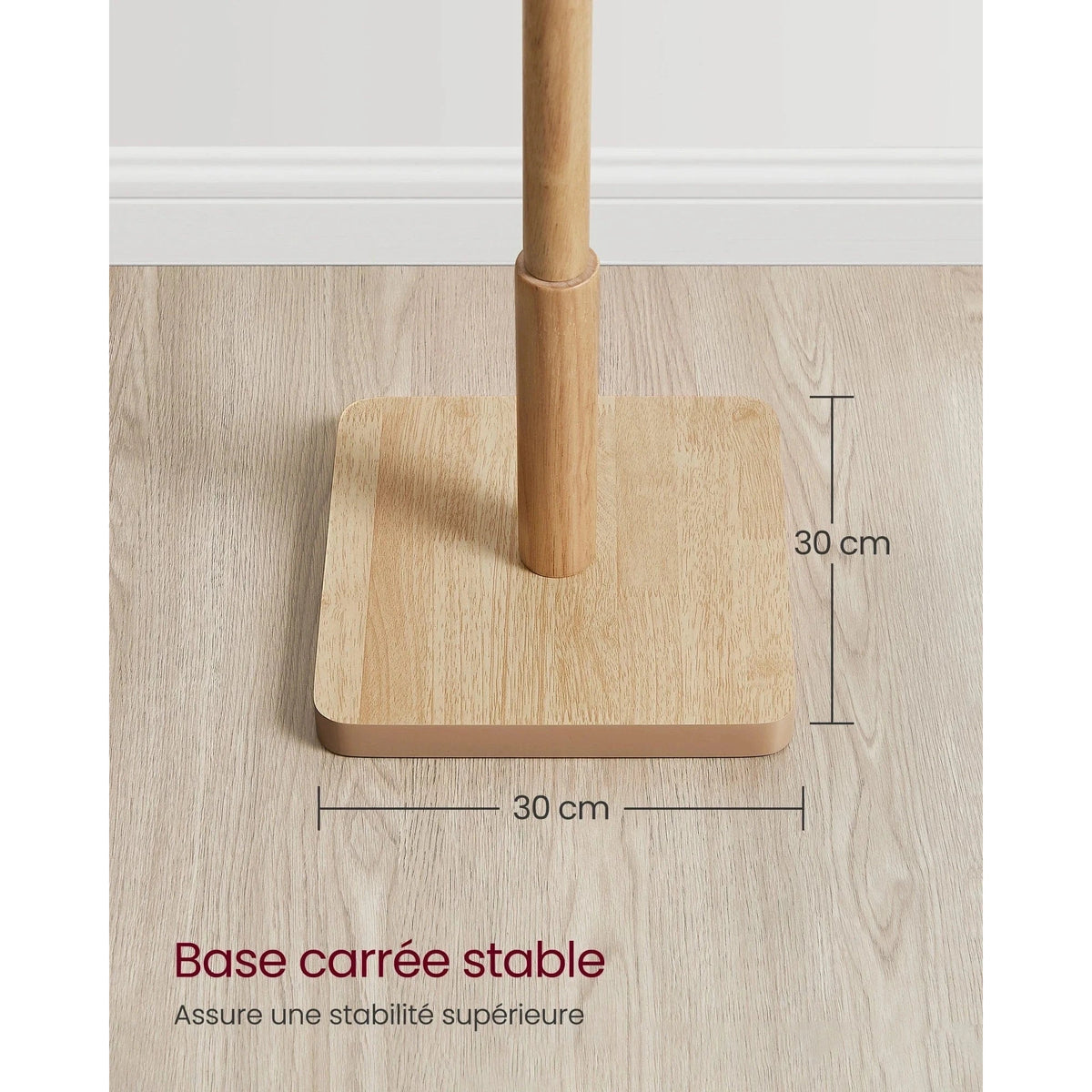 Porte manteau arbre en bois d’hévéa – design naturel et stable - Aéraly