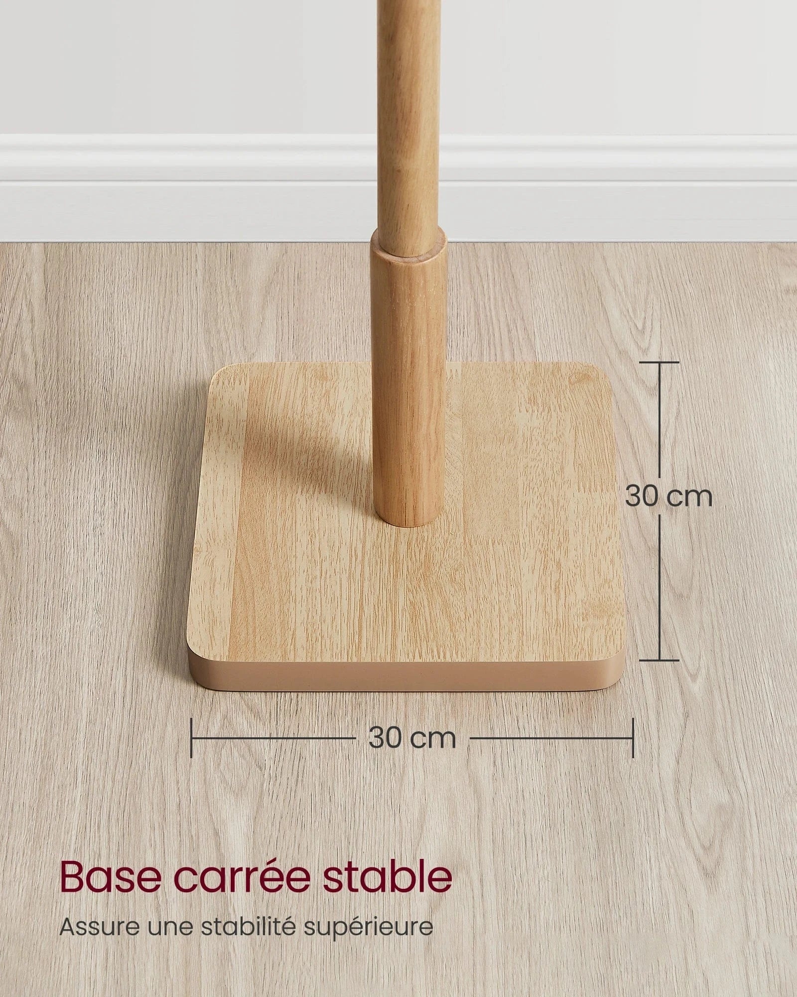 Porte manteau arbre en bois d’hévéa – design naturel et stable