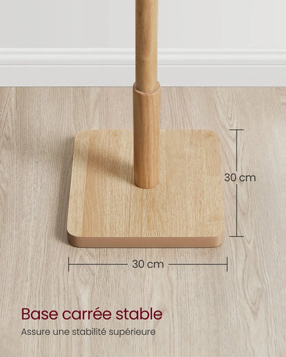 Porte manteau arbre en bois d’hévéa – design naturel et stable