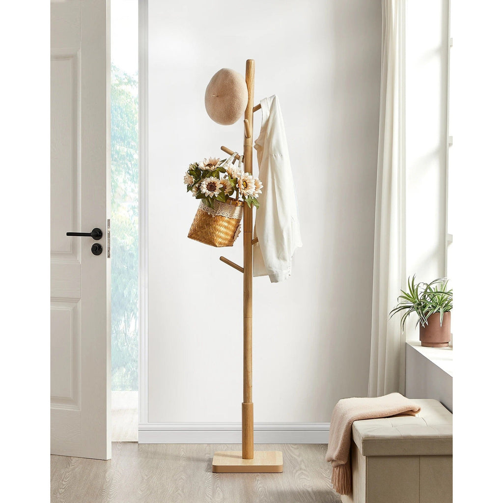 Porte manteau arbre en bois d’hévéa – design naturel et stable - Aéraly