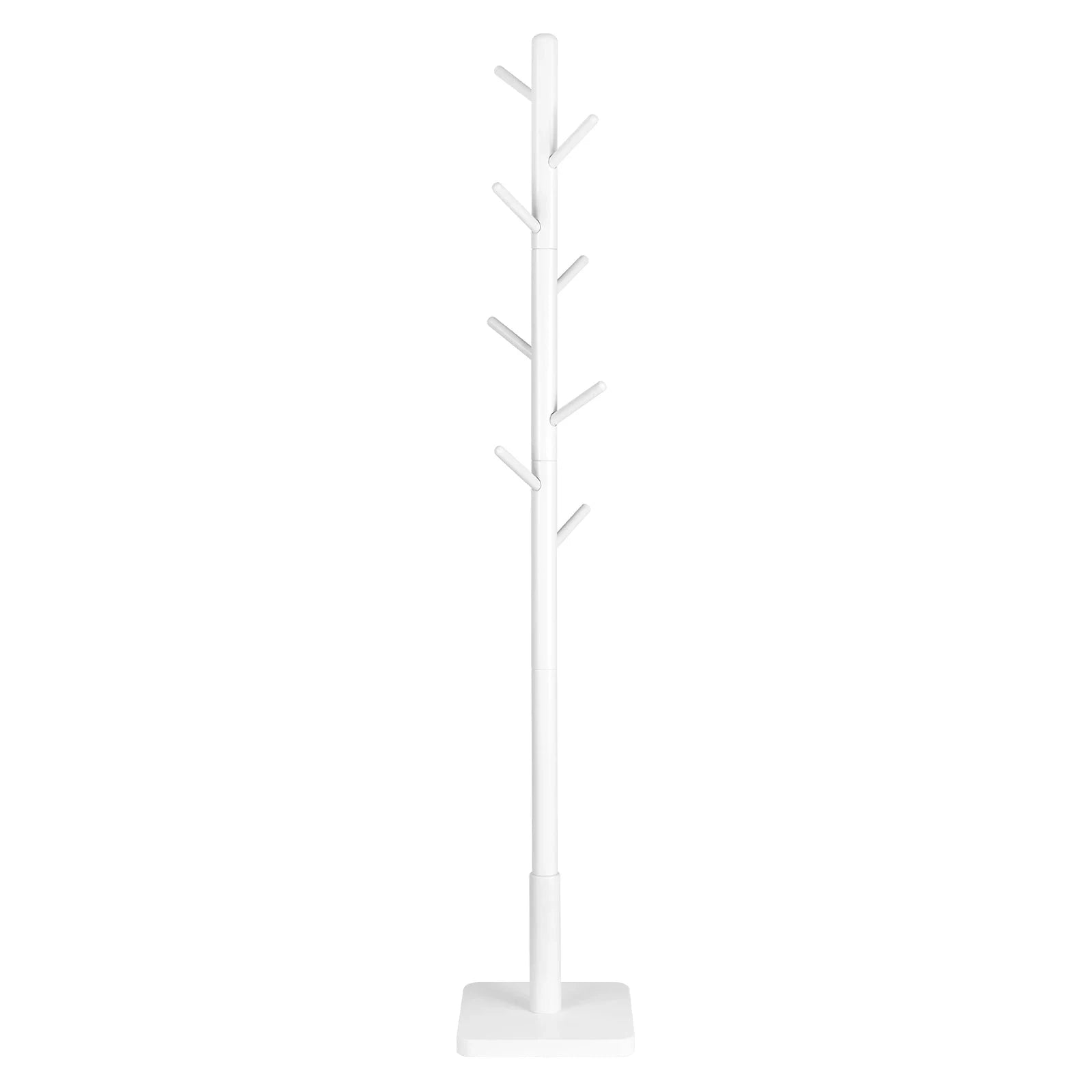 Porte manteau arbre en bois d’hévéa – design naturel et stable Blanc