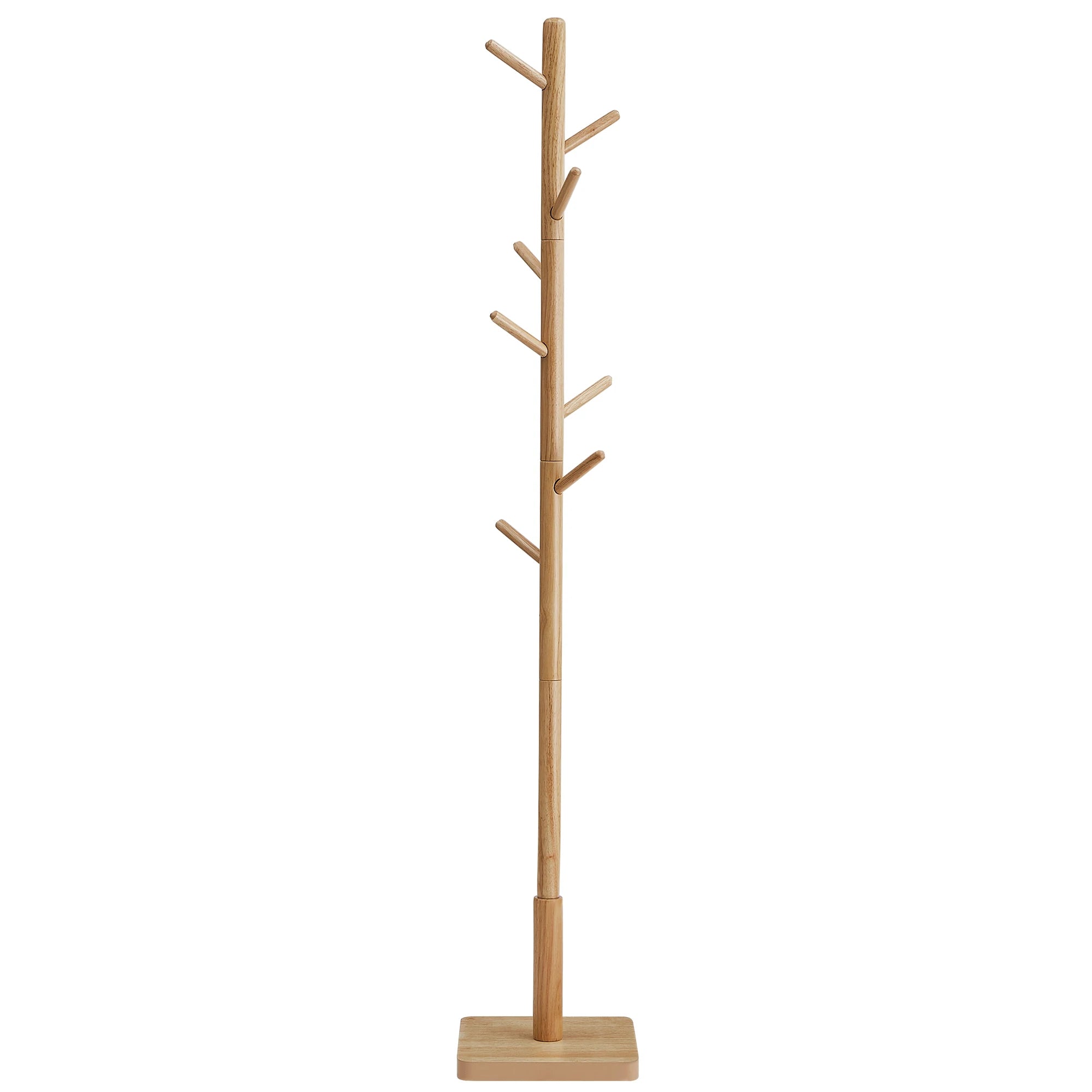 Porte manteau arbre en bois d’hévéa – design naturel et stable - Aéraly