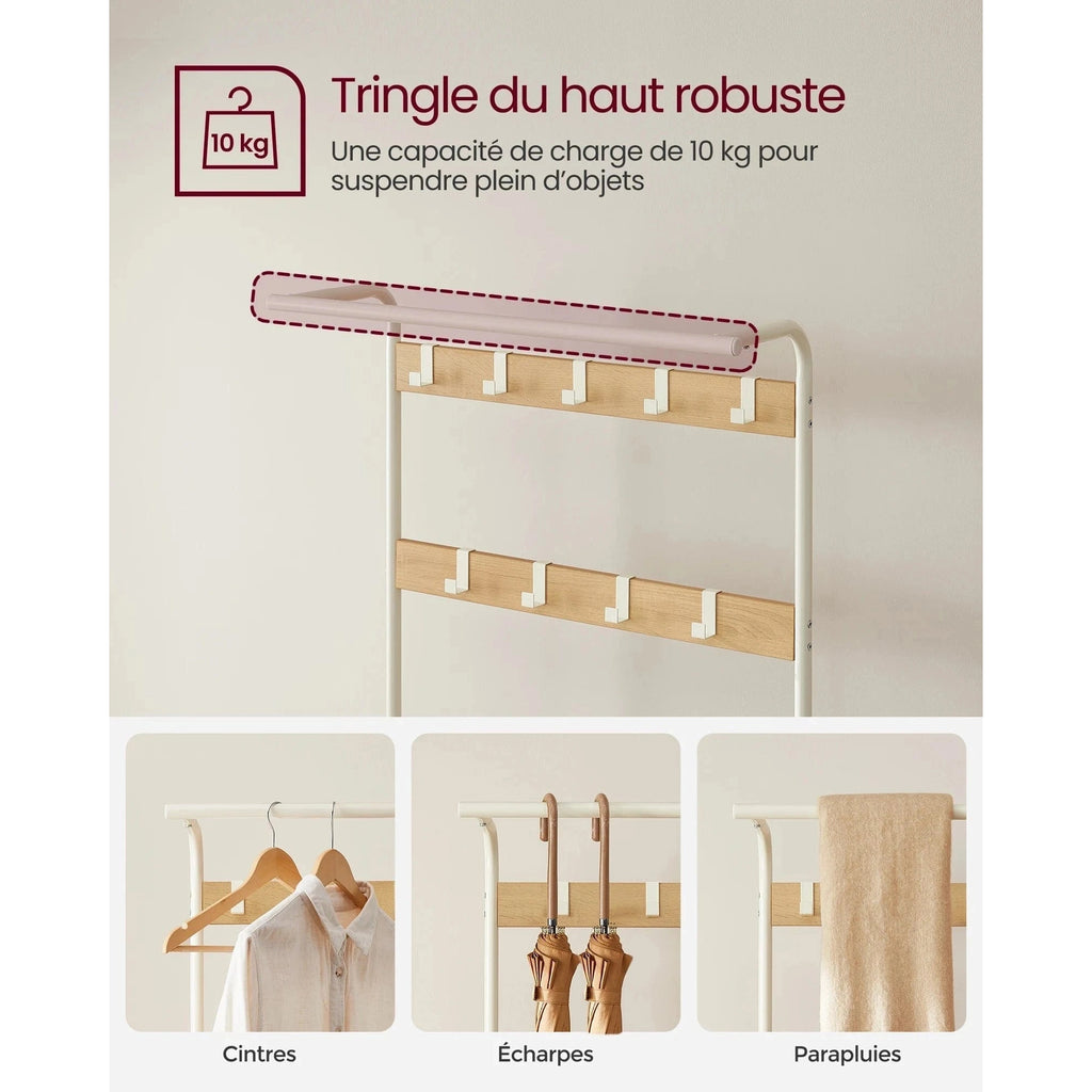 Porte manteau avec banc et étagères – design industriel et fonctionnel - Aéraly