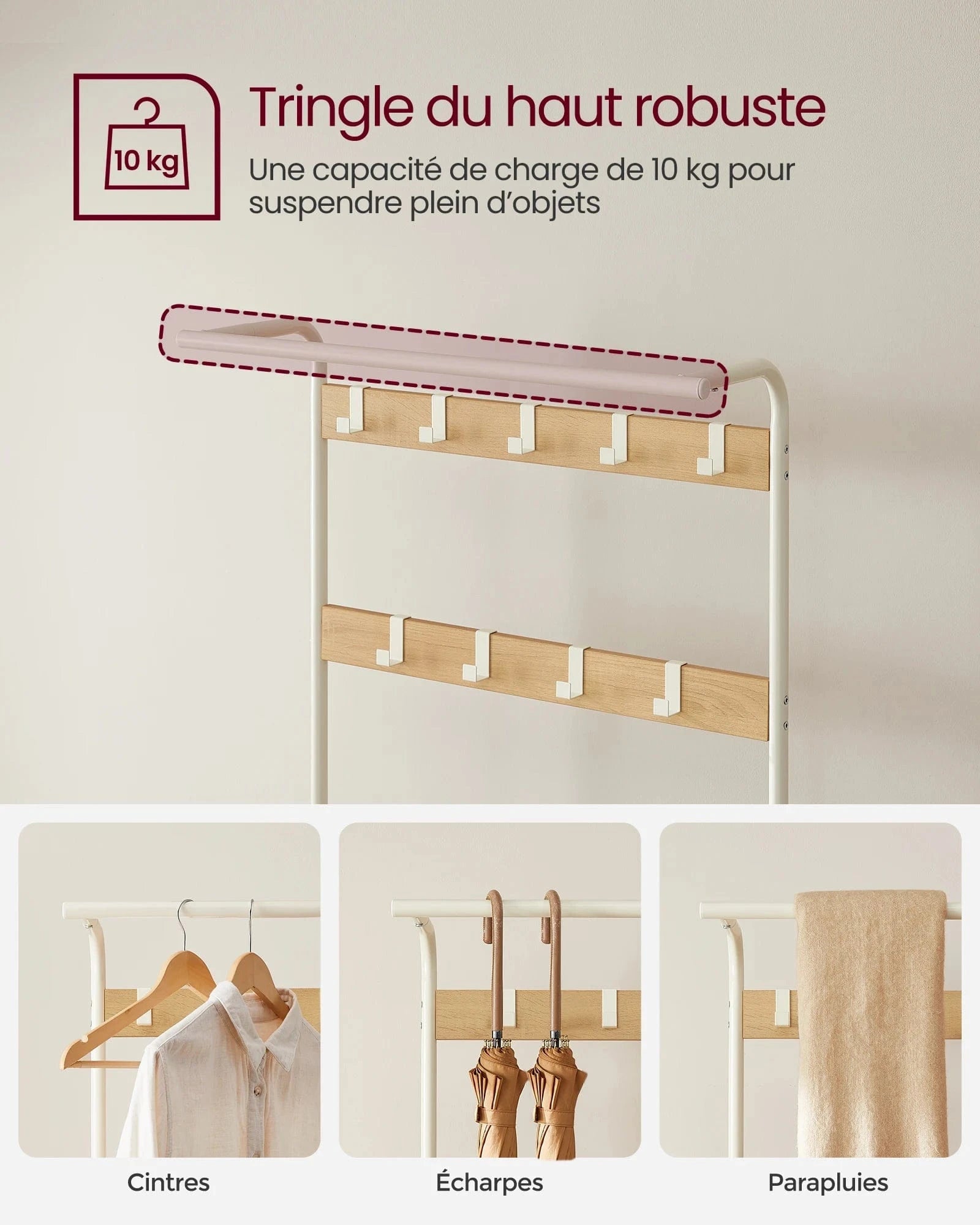 Porte manteau avec banc et étagères – design industriel et fonctionnel