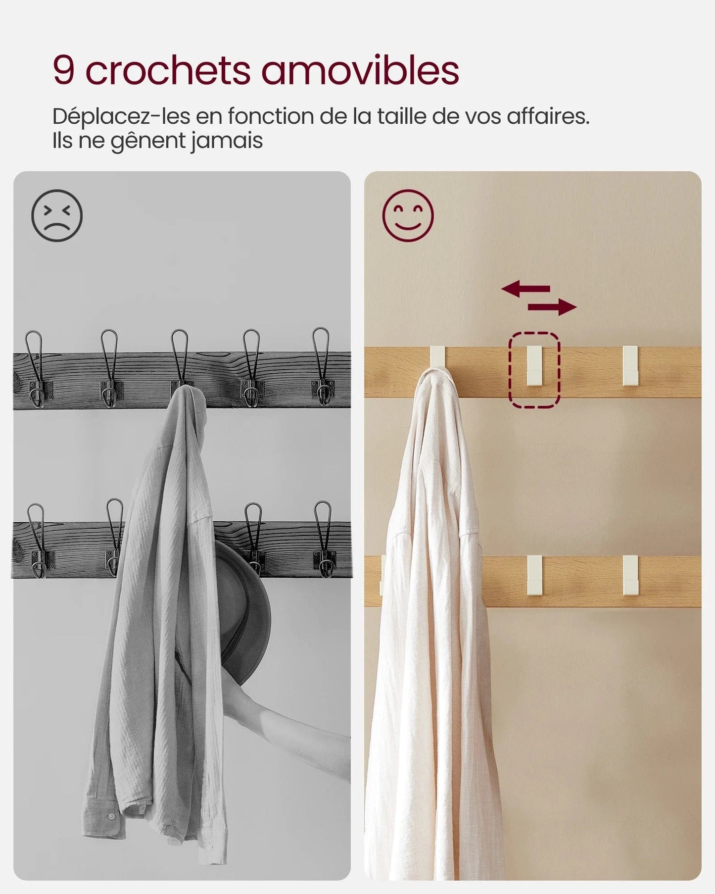 Porte manteau avec banc et étagères – design industriel et fonctionnel