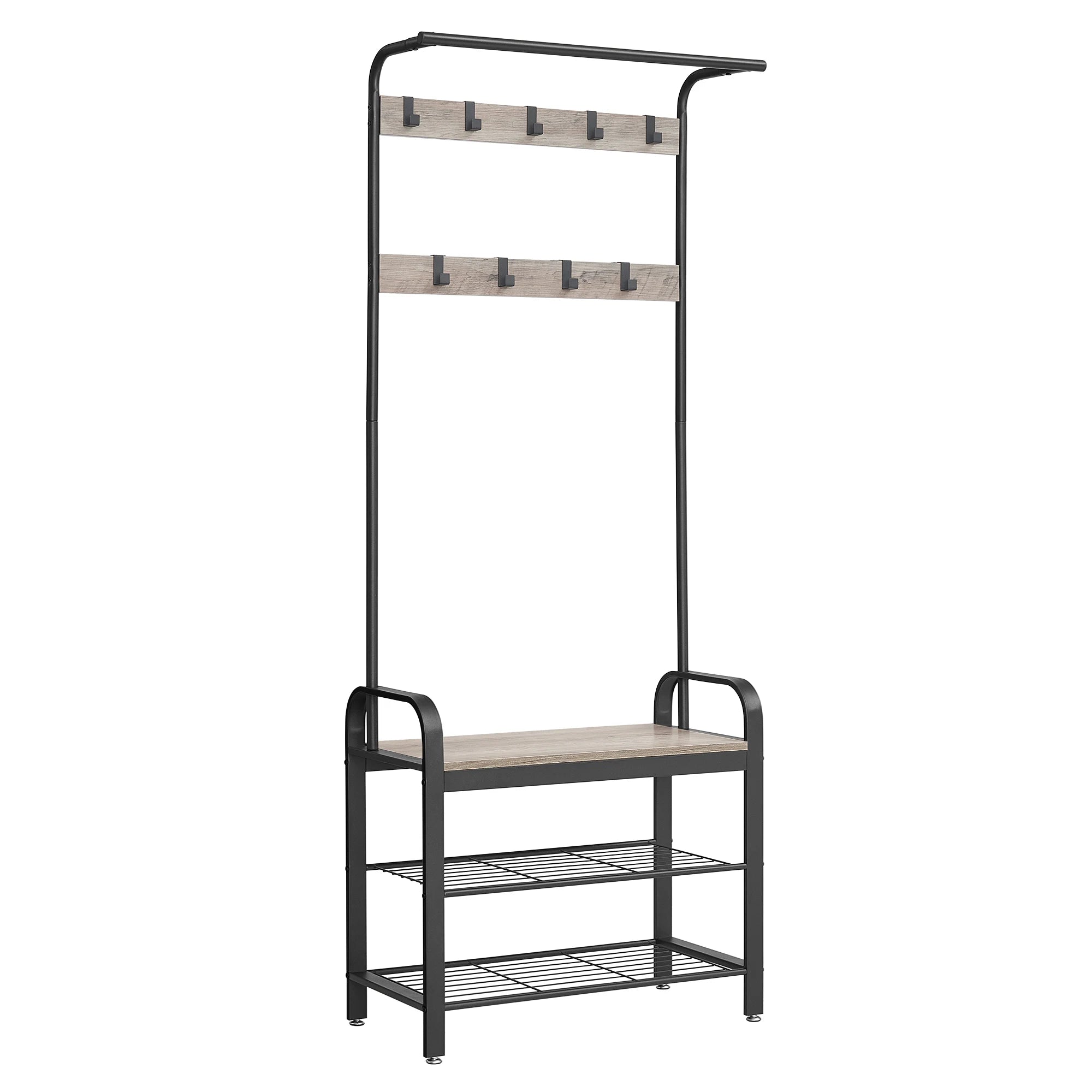 Porte manteau avec banc et étagères – design industriel et fonctionnel - Aéraly