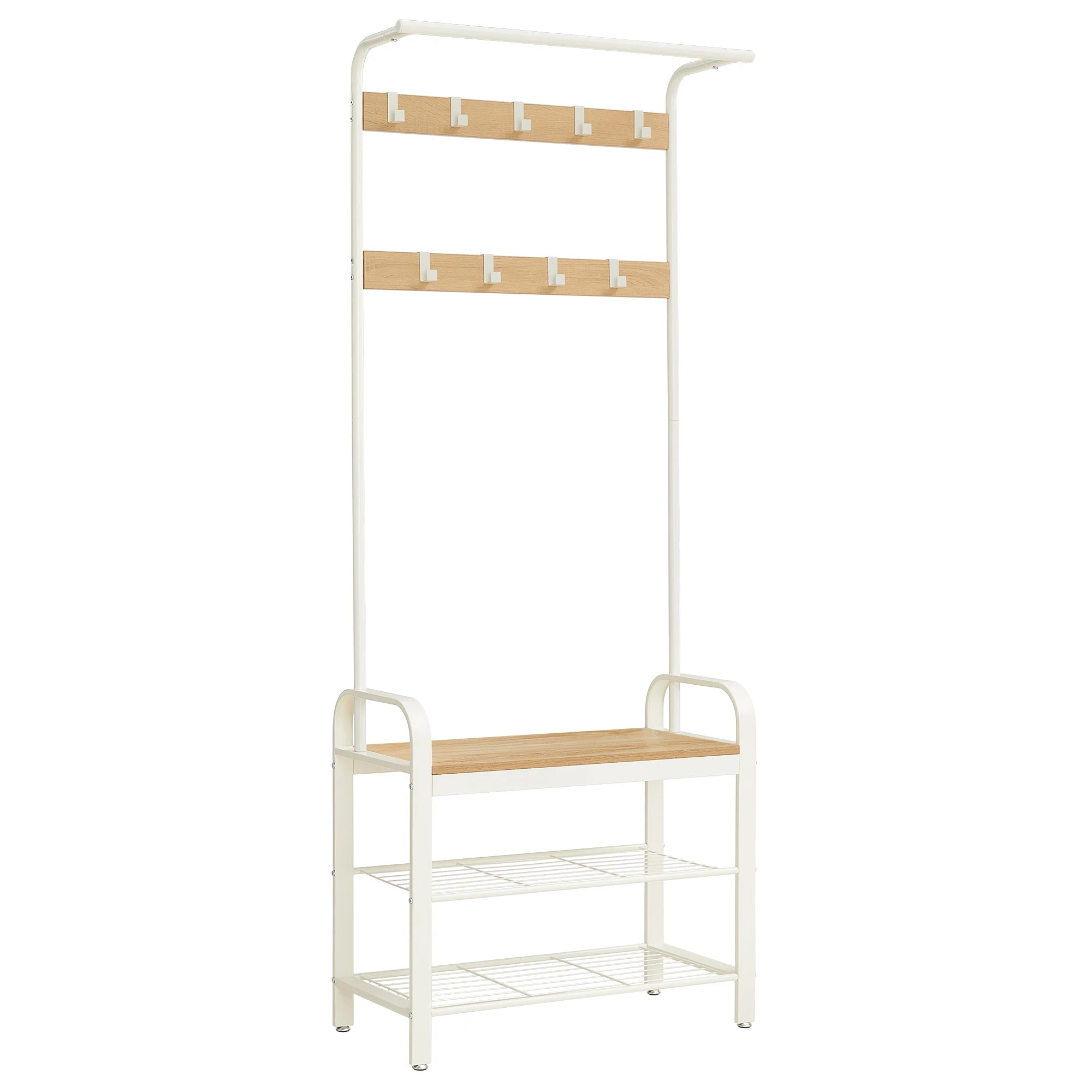 Porte manteau avec banc et étagères – design industriel et fonctionnel - Aéraly