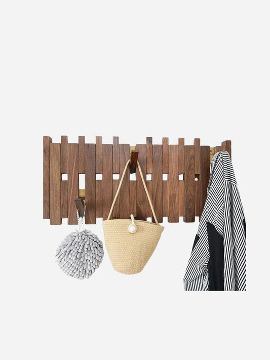 Porte manteau design en bois – élégance naturelle et fonctionnalité murale