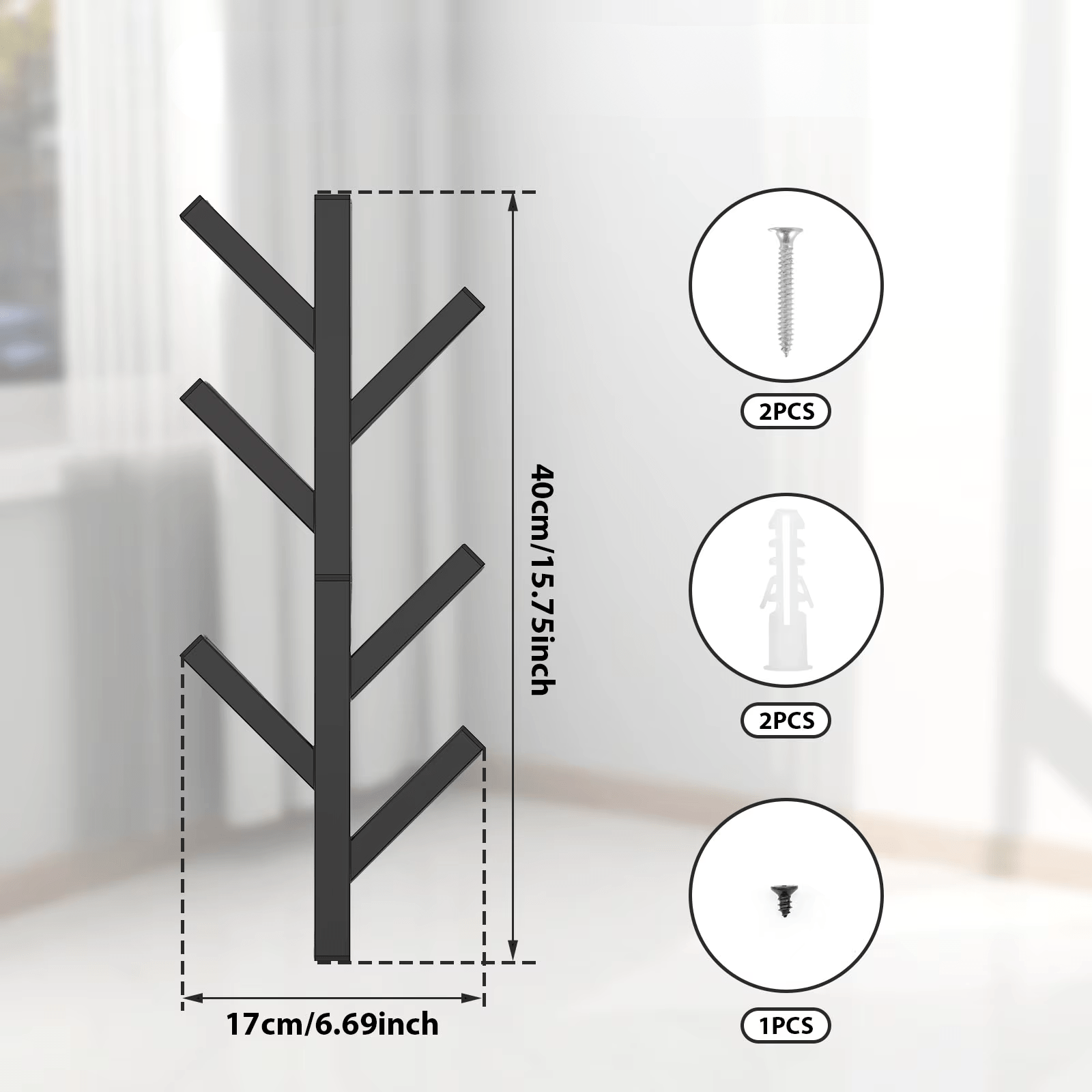 Porte manteau métal noir design – Élégance moderne et gain de place Noir