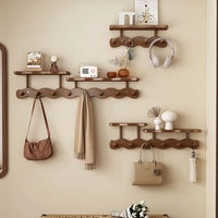 Porte-manteau mural en bois de bambou créatif - Aéraly