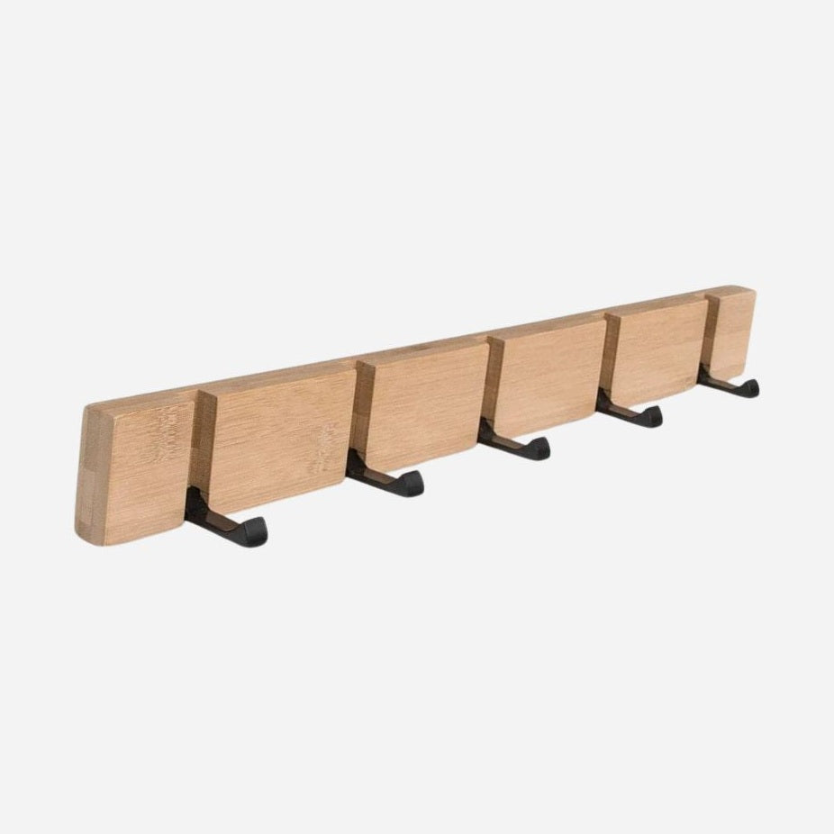 Porte manteau mural en bois et aluminium – design pliable et naturel - Aéraly
