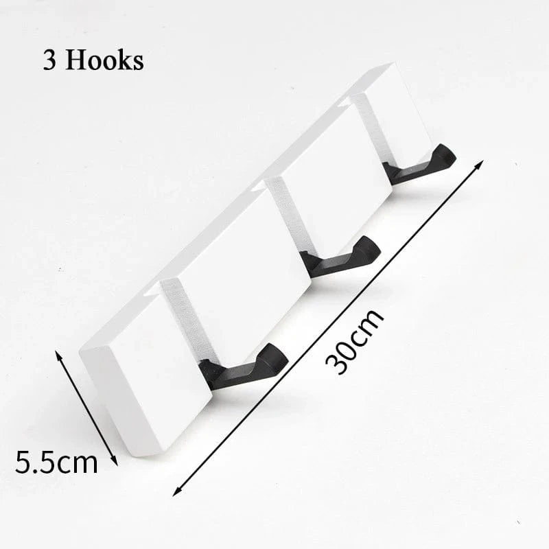 "porte manteau mural bois" FAIRE White-3Hooks