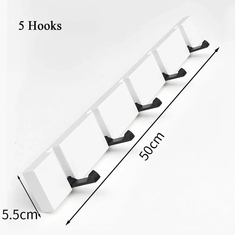 "porte manteau mural bois" FAIRE White-5Hooks