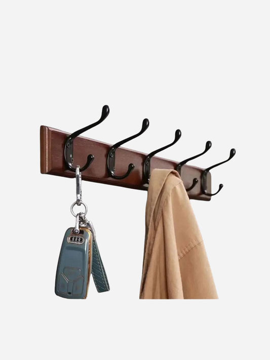 Porte manteau mural bois massif crochets - Alliant style et fonctionnalité.