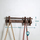 Porte-manteau mural bois massif crochets noyer - Aéraly