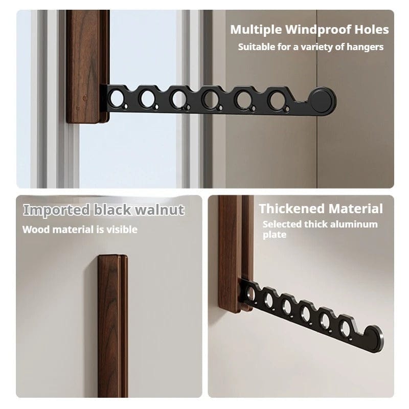 porte-manteau mural bois pliable organiser vêtements gain espace