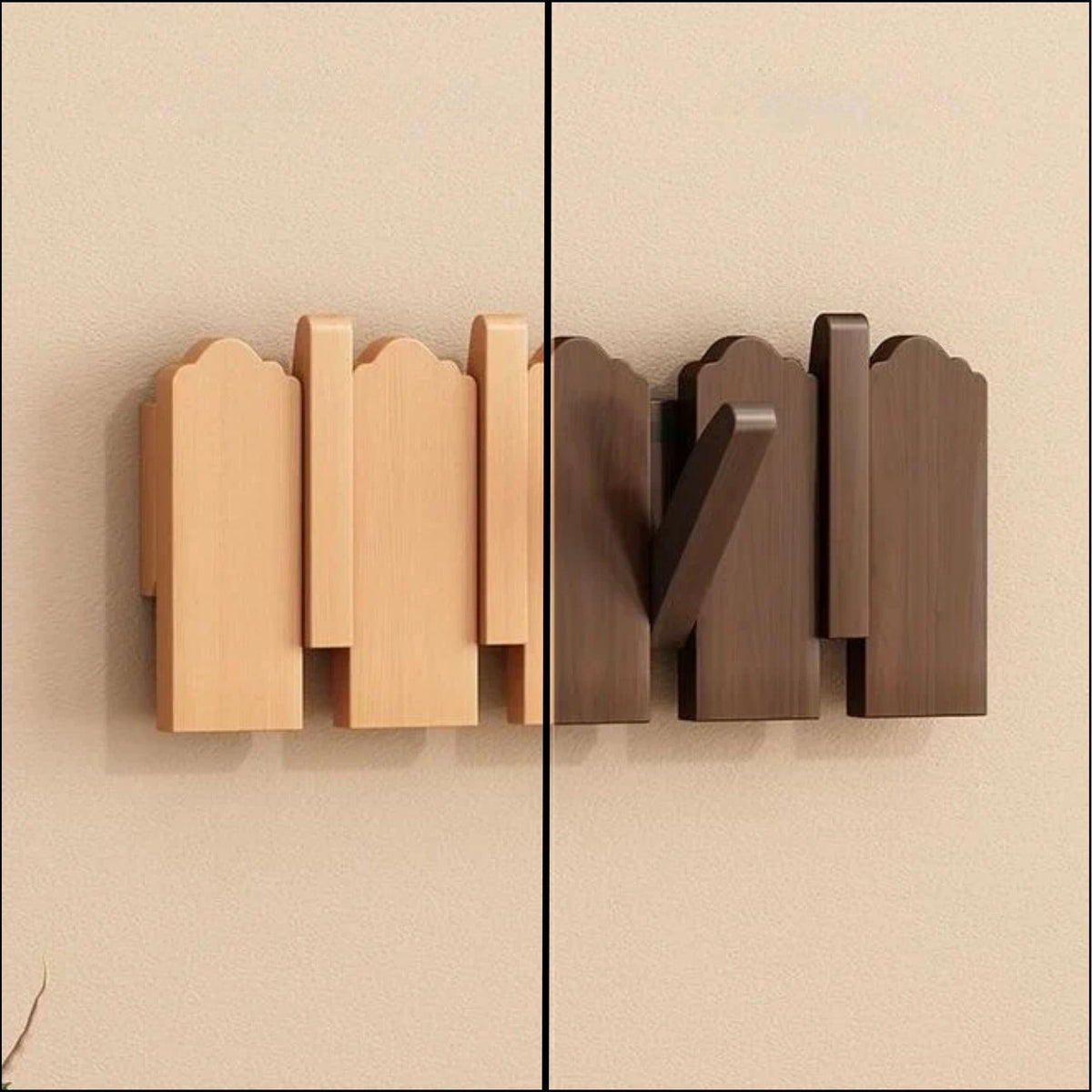 Porte-manteau mural clé piano bois massif - Simplifiez le rangement avec style et élégance - Aéraly