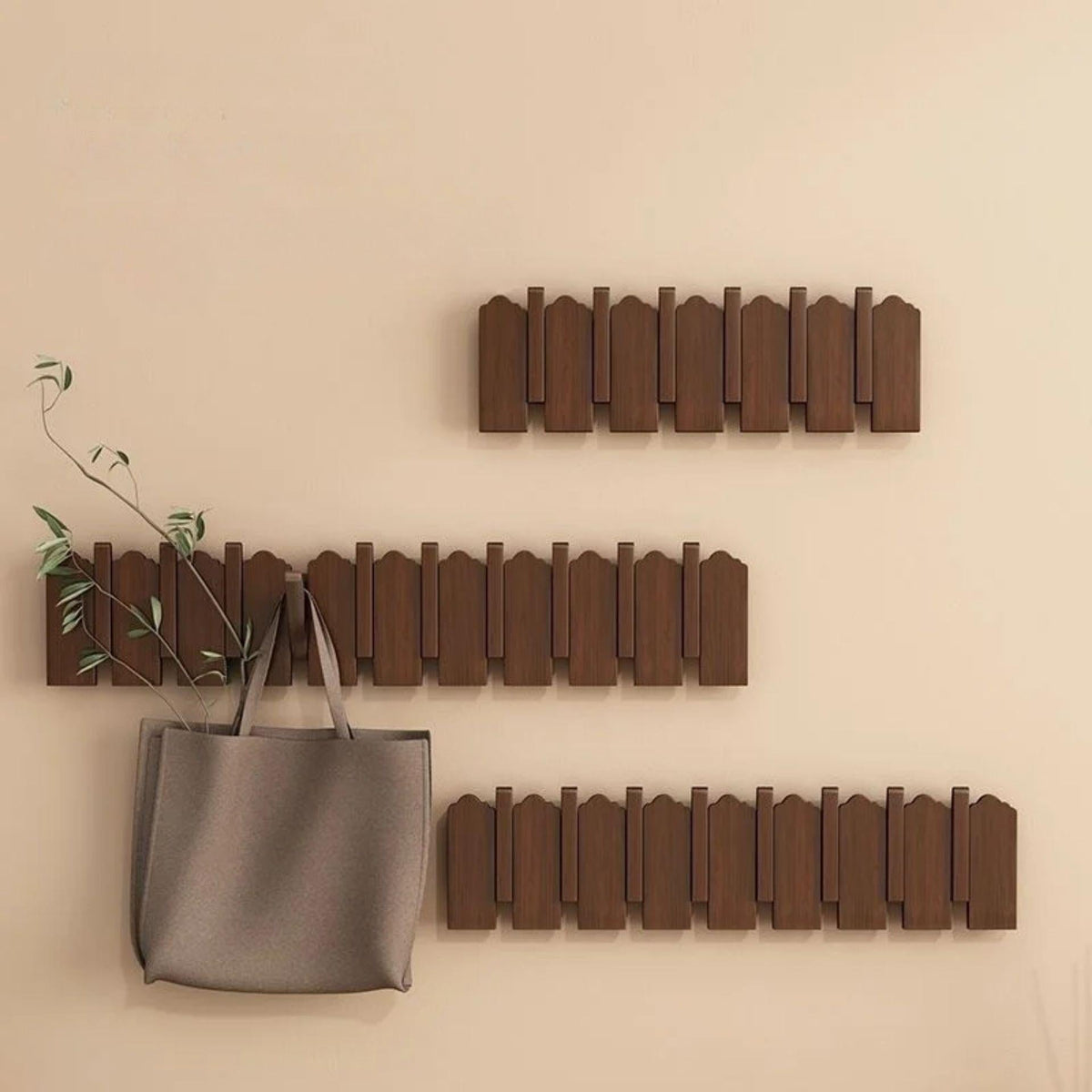 Porte-manteau mural clé piano bois massif - Simplifiez le rangement avec style et élégance - Aéraly