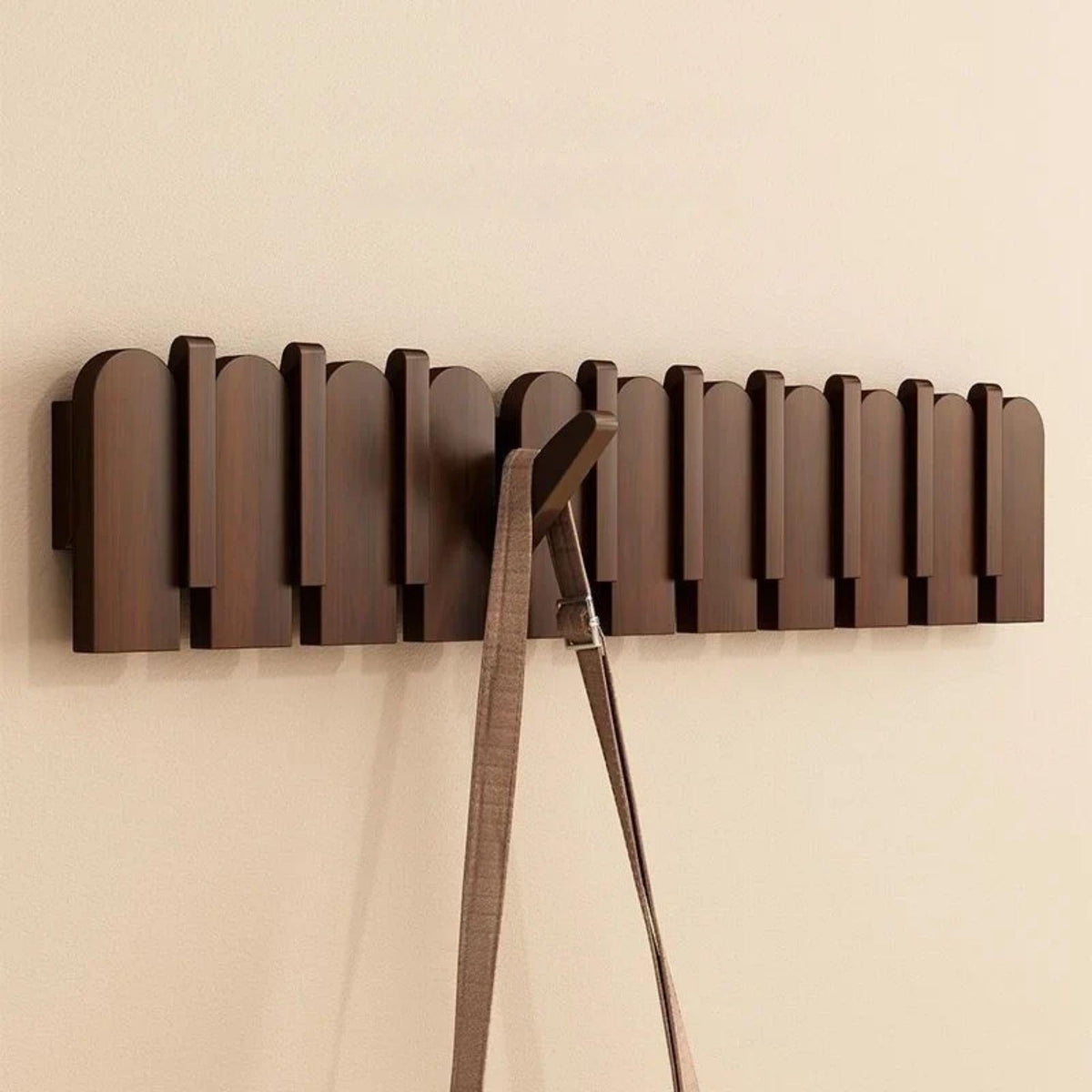 Porte-manteau mural clé piano bois massif - Simplifiez le rangement avec style et élégance - Aéraly