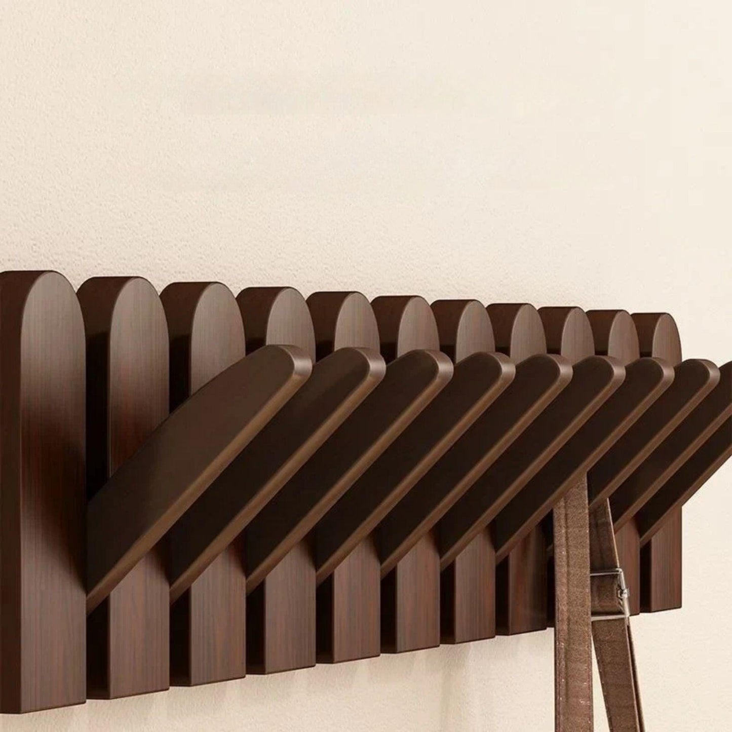 Porte-manteau mural clé piano bois massif - Simplifiez le rangement avec style et élégance