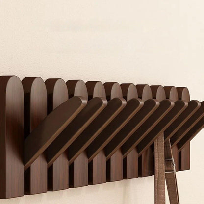 Porte-manteau mural clé piano bois massif - Simplifiez le rangement avec style et élégance