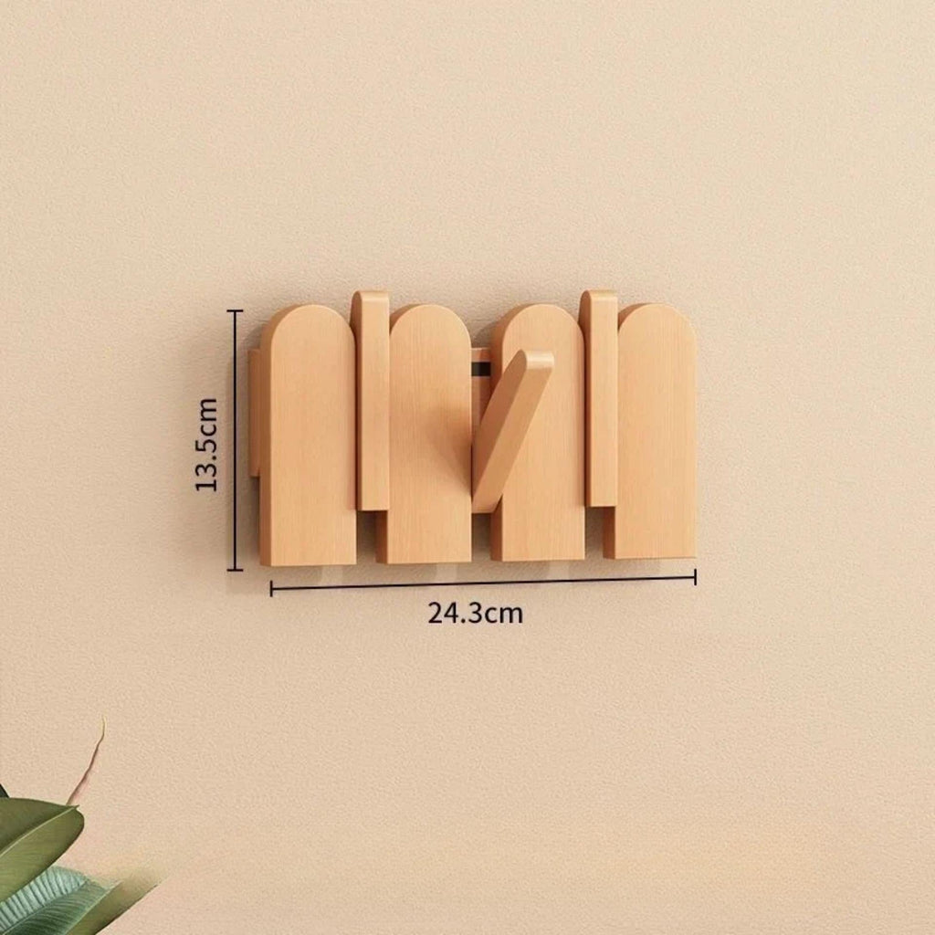 Porte-manteau mural clé piano bois massif - Simplifiez le rangement avec style et élégance - Aéraly