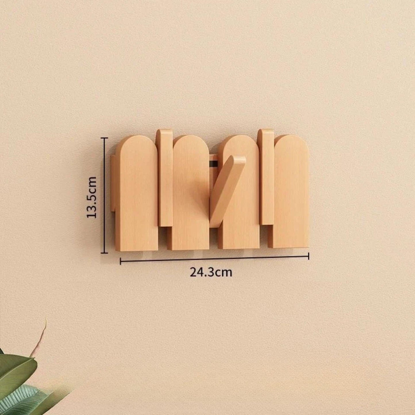 Porte-manteau mural clé piano bois massif - Simplifiez le rangement avec style et élégance Bois 3 crochets