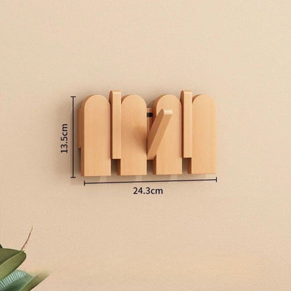 Porte-manteau mural clé piano bois massif - Simplifiez le rangement avec style et élégance Bois 3 crochets